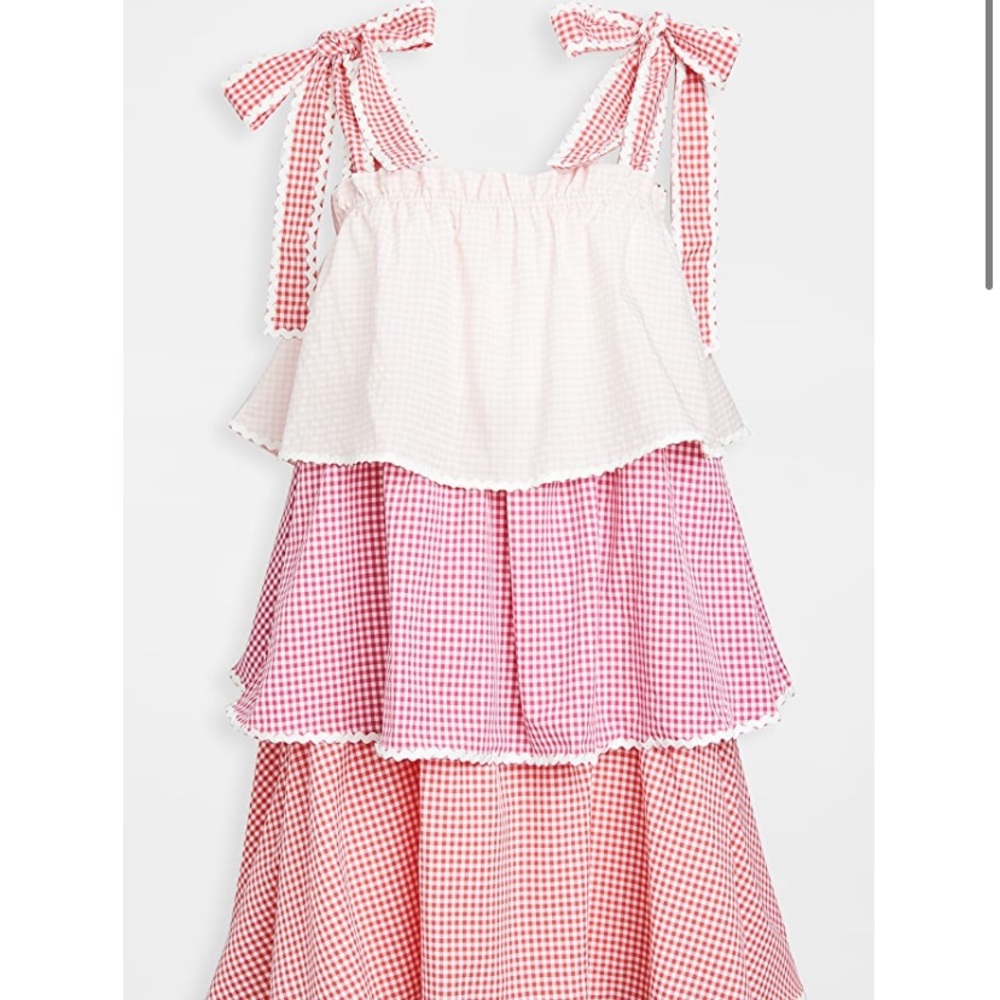 ENGLISH FACTORY color block tiered dress